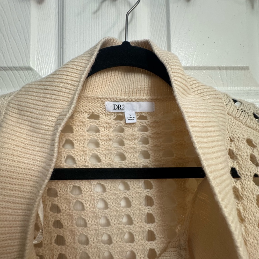 DR2 Women's Beige Cowl Neck Sweater - Picture 2 of 3